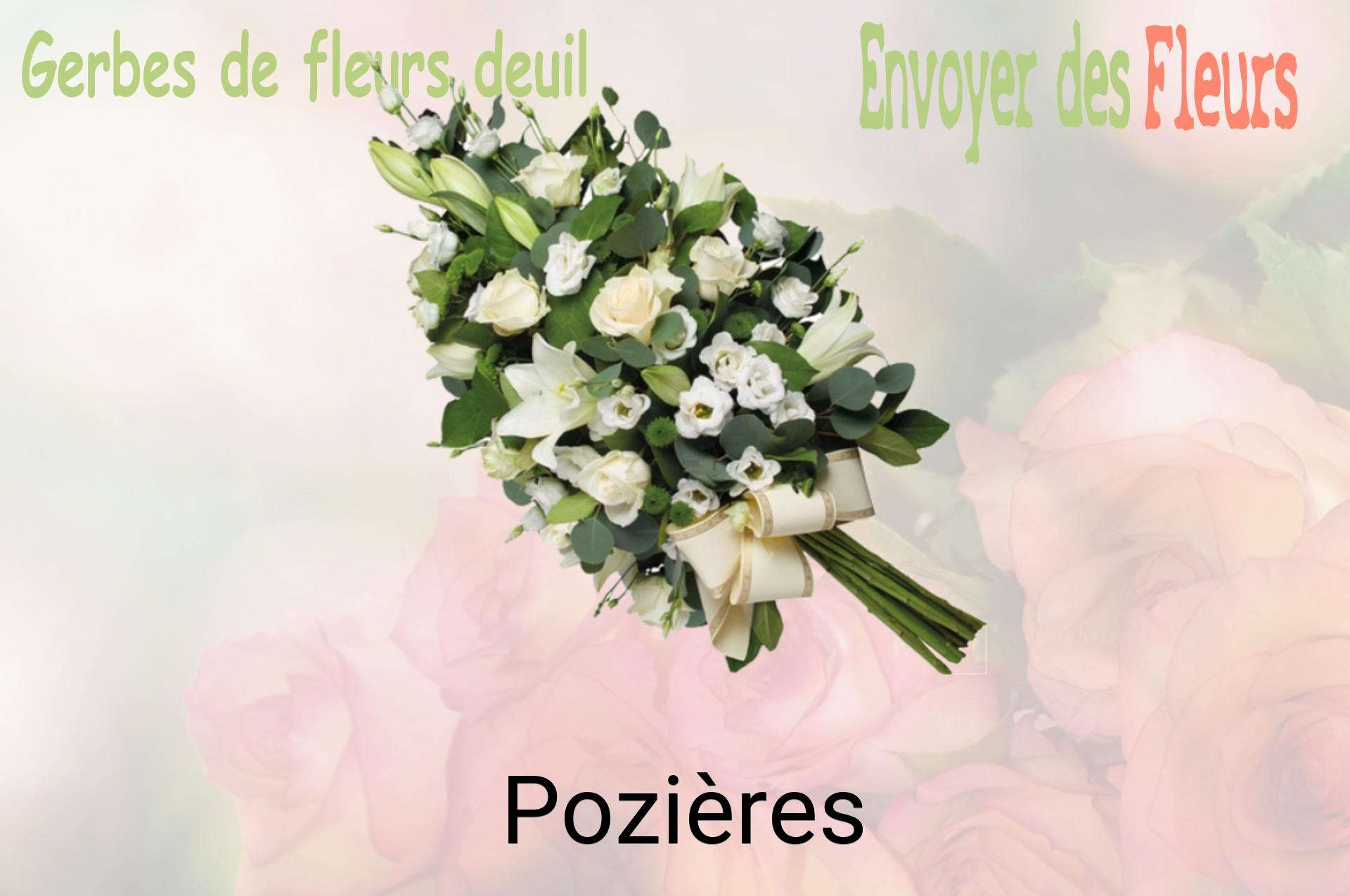 Gerbe de fleurs de deuil livrée à Pozières
